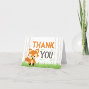 Cartão De Agradecimento Fox Tribal Woodland Chá de fraldas Obrigado C