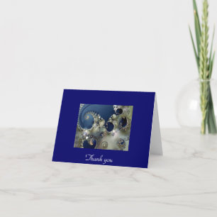 Cartão De Agradecimento Fractal blank thank you card for U, to personalize