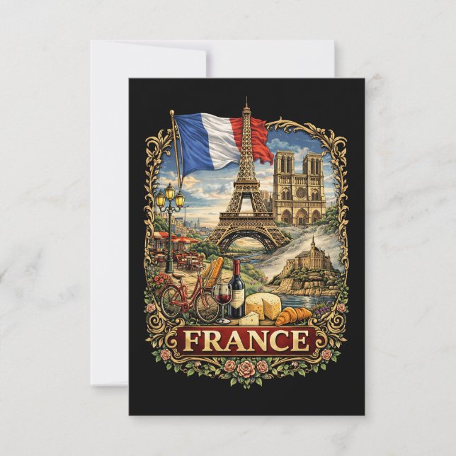 Cartão De Agradecimento France (Frente)