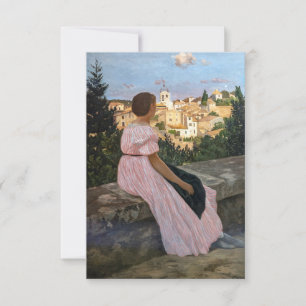 Cartão De Agradecimento Frédéric Bazille - O Vestido Rosa