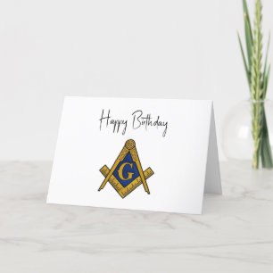 Cartão De Agradecimento Freemason Masonic Mason Freemason Birthday