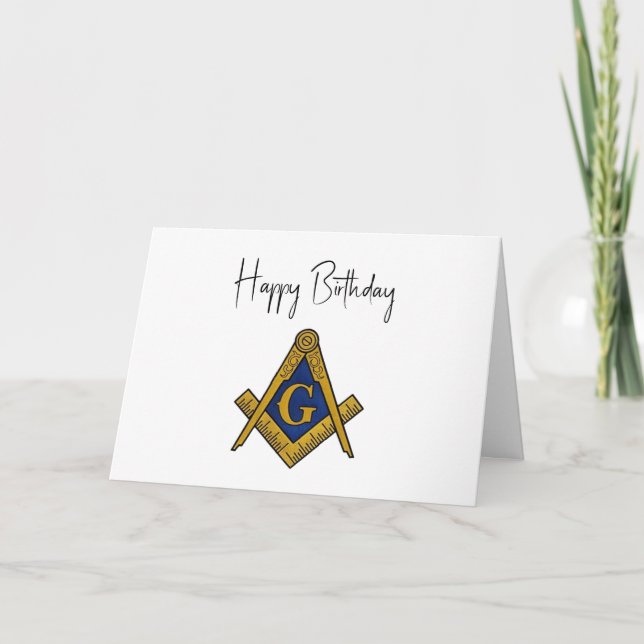 Cartão De Agradecimento Freemason Masonic Mason Freemason Birthday (Frente)