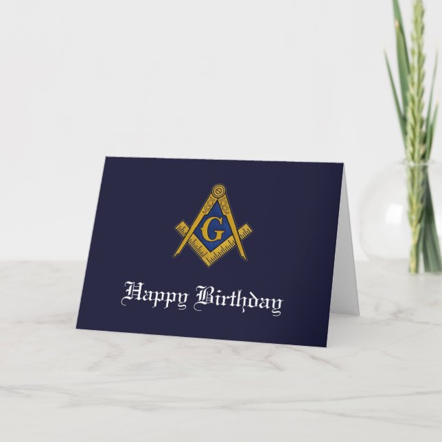 Cartão De Agradecimento Freemason Masonic Mason Freemason Birthday (Frente)