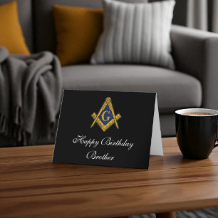 Cartão De Agradecimento Freemason Masonic Mason Freemason Birthday
