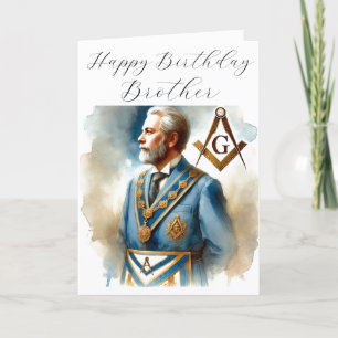 Cartão De Agradecimento Freemason Masonic Mason Freemason Birthday