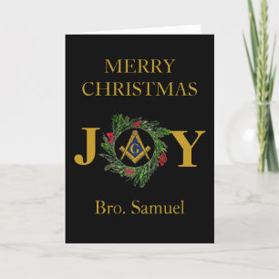 Cartão De Agradecimento Freemason Masonic Mason Freemason Christmas