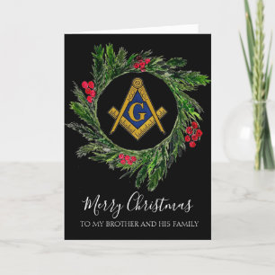 Cartão De Agradecimento Freemason Masonic Mason Freemason Christmas