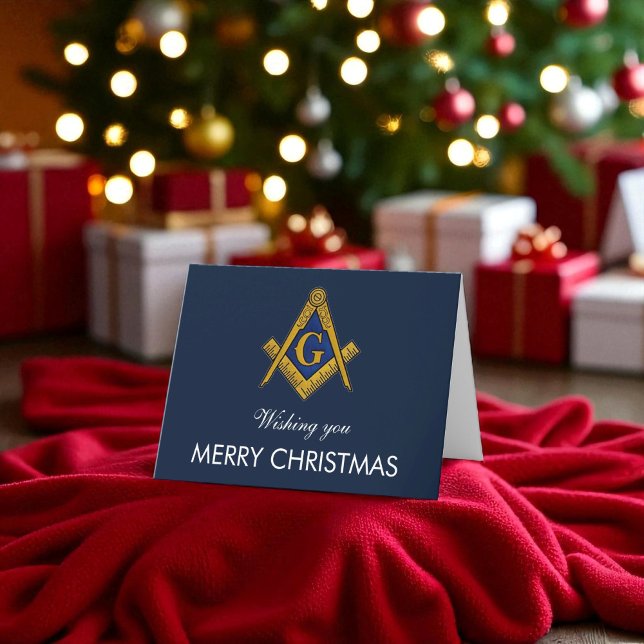 Cartão De Agradecimento Freemason Masonic Mason Freemason Christmas (Criador carregado)