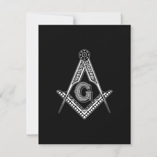Cartão De Agradecimento Freemason (preto)
