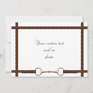 Cartão De Agradecimento Freio & Rédea de Couro Trançado Foto Equestre de C