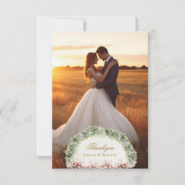 Cartão De Agradecimento french floral garden chateau wedding