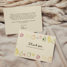 Cartão De Agradecimento Fresco Do Banheira Bridal Desenhada Da Mão Do Merc