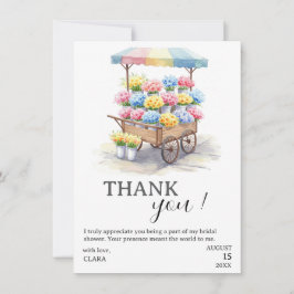 Cartão De Agradecimento Fresco Do Chá de panela De Mercado