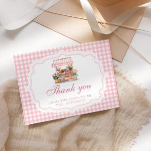 Cartão De Agradecimento Fresco Do Chá de panela De Mercado Dos Agricultore