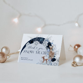 Cartão De Agradecimento Frio bebê fora do Chá de fraldas de veado floral d