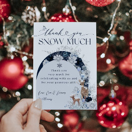 Cartão De Agradecimento Frio bebê fora do Chá de fraldas de veado floral d