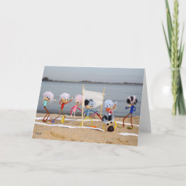 Cartão De Agradecimento Fubby poppetjes die beach volleybal spelen