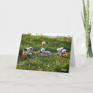 Cartão De Agradecimento Fubby poppetjes die goocheltruc uitvoeren.