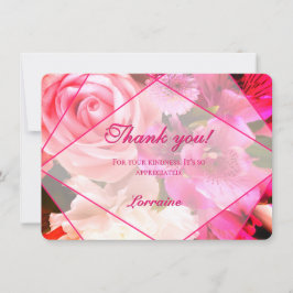 Cartão De Agradecimento Fuchsia Florals Thank You Card