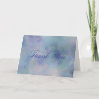 Fundo Aguado de Aquarela em Azul Roxo Obrigado