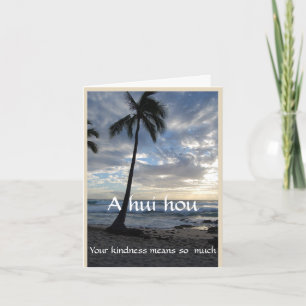 Cartão De Agradecimento Funeral A Hui Hou obrigado você da família