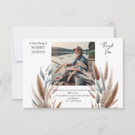 Cartão De Agradecimento funeral botânico moderno