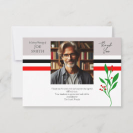 Cartão De Agradecimento funeral botânico moderno