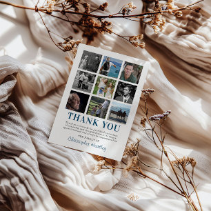 Cartão De Agradecimento Funeral de Colagem Foto de Simpatia