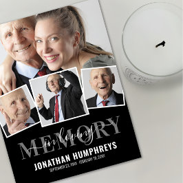 Cartão De Agradecimento Funeral de Foto Elegante 4