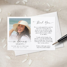 Cartão De Agradecimento Funeral Memorial In Loving Memory Photo