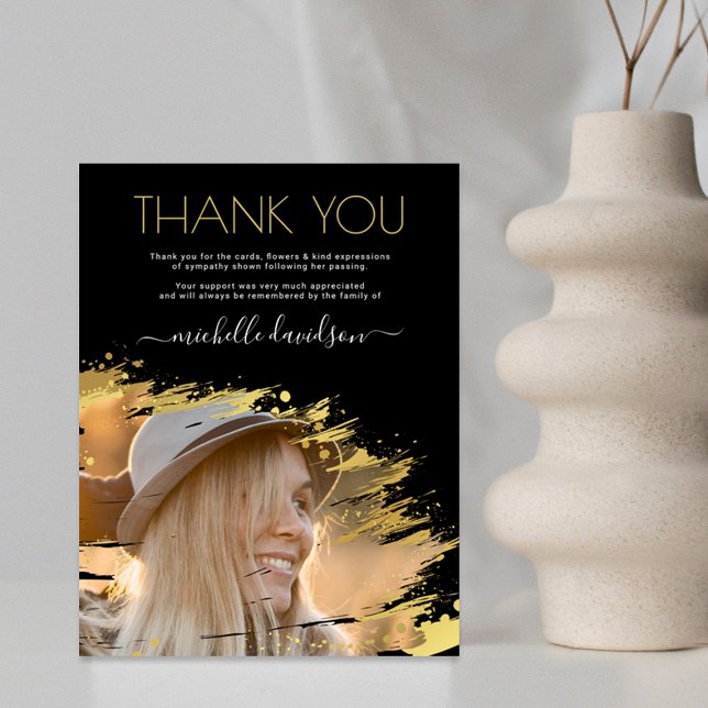 Cartão De Agradecimento Funeral Obrigado Nota (Criador carregado)