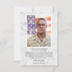 Cartão De Agradecimento Funeral Obrigado   Photo Keepsaname