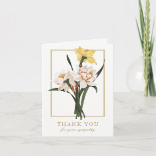 Cartão De Agradecimento Funeral Thank You Cards Double Daffodils