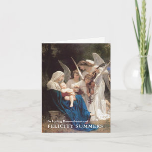 Cartão De Agradecimento Funeral Thank You Cards Song of Angels 4