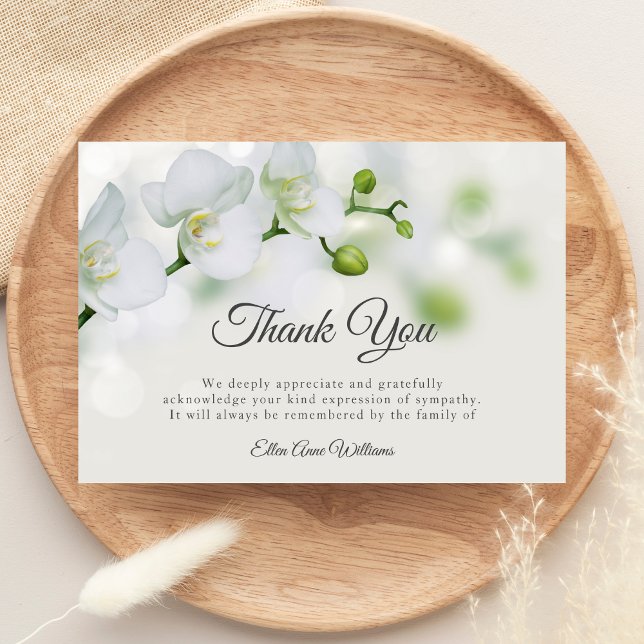 Cartão De Agradecimento Funeral Thank You Note Grief Floral | Bereavement (Criador carregado)