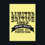 Cartão De Agradecimento Funny 1962 Birthday Card Limited Edition<br><div class="desc">Edição limitada de 1962 Vintage Quality Aged to perfetion.</div>