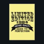 Cartão De Agradecimento Funny 1984 Birthday Card Limited Edition<br><div class="desc">Edição limitada de 1984 Vintage Quality Aged to perfetion.</div>