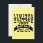 Cartão De Agradecimento Funny 1997 Birthday Card Limited Edition<br><div class="desc">Edição limitada de 1997 Vintage Quality Aged to perfetion.</div>
