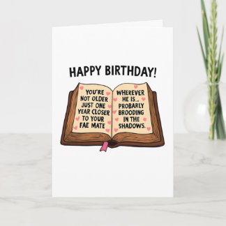 Cartão De Agradecimento Funny Bookish Birthday Card