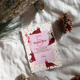 Cartão De Agradecimento Funny Cats cute Purrfect Birthday Party