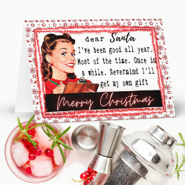 Cartão De Agradecimento Funny Christmas Card Best Friend "Dear Santa"