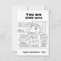 funny Dinosaur Coloring Maze Classroom Valentine 