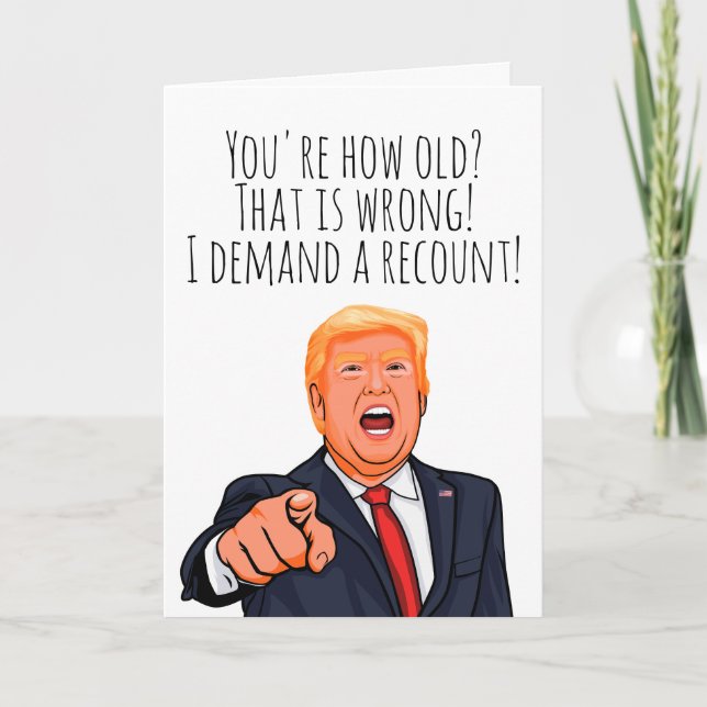 Cartão De Agradecimento Funny Donald Trump Birthday (Frente)
