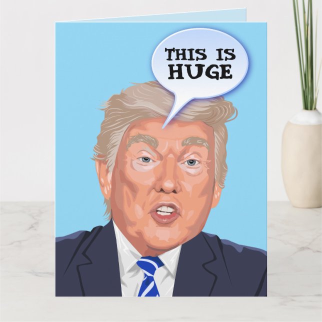 Cartão De Agradecimento Funny Donald Trump Birthday greeting card  (Frente)