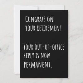 Cartão De Agradecimento Funny Retirement Sarcastic Congratulations Card