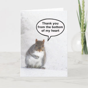 Cartão De Agradecimento Funny squirrel thank you card