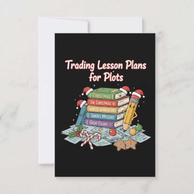 Cartão De Agradecimento Funny Teacher Christmas Holiday | Trading Lesson  (Frente)