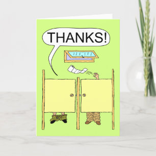 Cartão De Agradecimento Funny Thank You Card: Toilet Paper