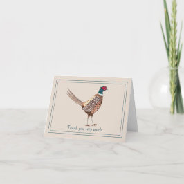 Cartão De Agradecimento Funny thank you card with pheasant painting