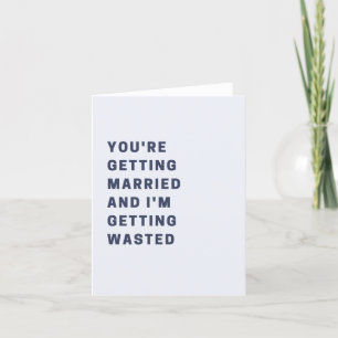 Cartão De Agradecimento Funny You're Getting Married Wedding Card